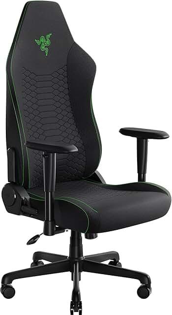 Razer Iskur V2 X Ergonomic Gaming Chair, Black | Built-In Lumbar Support, Wide Seat, High Density Foam Cushions, Adjustable 152 Degree Recline, 2D Armrests, Plush Fabric